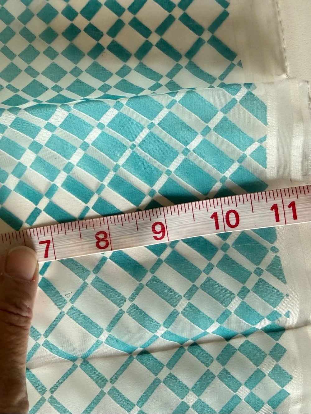 Light Blue Geometric Scarf